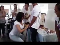 Teacher teaches her students how to give a blow job. No joke
